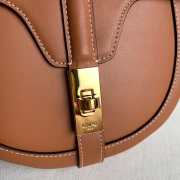 Celine Small Besace 16 Bag In Grained Calfskin Brown 19x17x6cm - 5