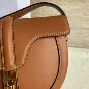 Celine Small Besace 16 Bag In Grained Calfskin Brown 19x17x6cm - 3