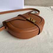 Celine Small Besace 16 Bag In Grained Calfskin Brown 19x17x6cm - 2