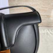 Celine Small Besace 16 Bag In Grained Calfskin Black 19x17x6cm - 5