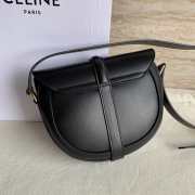 Celine Small Besace 16 Bag In Grained Calfskin Black 19x17x6cm - 3