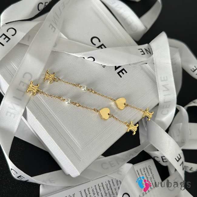 Celine gold long earrings - 1