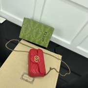 Gucci GG Marmont Matelasse Super Mini Red Bag 16.5x10.2x5.1cm - 4