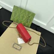 Gucci GG Marmont Matelasse Super Mini Red Bag 16.5x10.2x5.1cm - 6