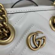 Gucci GG Marmont Matelassé Mini Bag White 16x19x7cm - 4