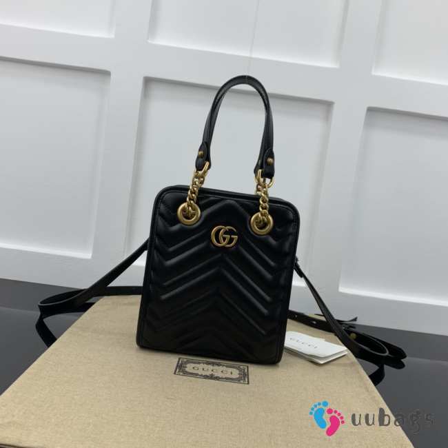 Gucci GG Marmont Matelassé Mini Bag Black 16x19x7cm - 1