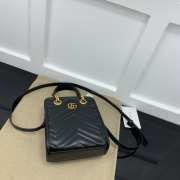 Gucci GG Marmont Matelassé Mini Bag Black 16x19x7cm - 3