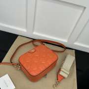 Gucci GG Quilted Zip-Up Crossbody Orange Bag 21.5x17x7.5cm - 4