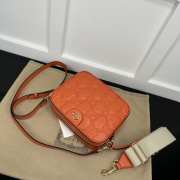 Gucci GG Quilted Zip-Up Crossbody Orange Bag 21.5x17x7.5cm - 3