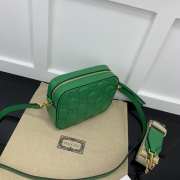 Gucci GG Quilted Zip-Up Crossbody Green Bag 21.5x17x7.5cm - 3