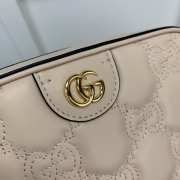 Gucci GG Quilted Zip-Up Crossbody Beige Bag 21.5x17x7.5cm - 3