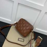 Gucci GG Quilted Zip-Up Crossbody Brown Bag 21.5x17x7.5cm - 6