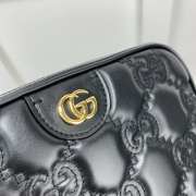 Gucci GG Quilted Zip-Up Crossbody Black Bag 21.5x17x7.5cm - 2