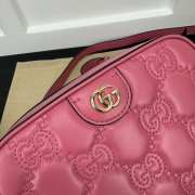 Gucci GG Quilted Zip-Up Crossbody Pink Bag 21.5x17x7.5cm - 2