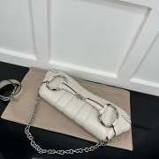 Gucci Horsebit Chain Bag In White 38x15x16cm - 3