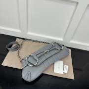 Gucci Horsebit Chain Bag In Grey 38x15x16cm - 4