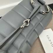 Gucci Horsebit Chain Bag In Grey 38x15x16cm - 2