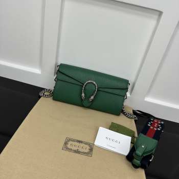 Gucci Dionysus Small Shoulder Bag Green 25x14x4cm