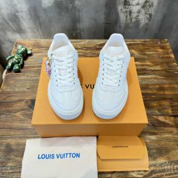 Louis Vuitton 1ACL1S Groovy Platform Pink & White Sneaker 4cm