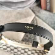 Celine Ava Bag In Black & White With Trimphe All--Over And Calfskin Bag 23x13.5x6cm - 6