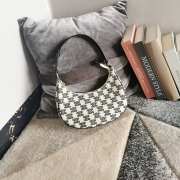 Celine Ava Bag In Black & White With Trimphe All--Over And Calfskin Bag 23x13.5x6cm - 2