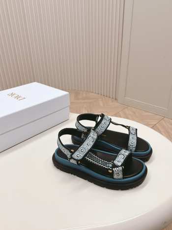 Dior D-Wave Canvas Sandal 05