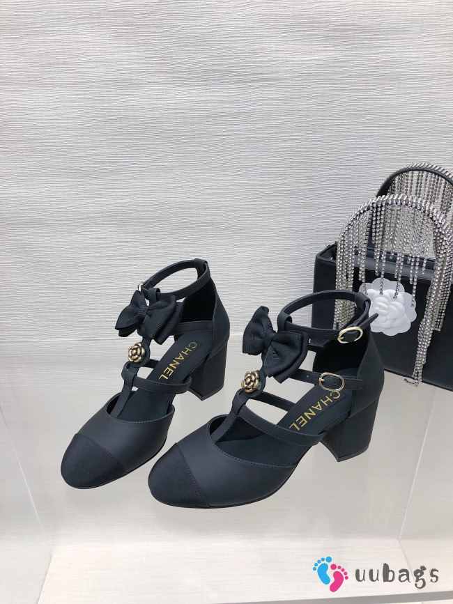 Chanel bow high heel In black 6.5cm - 1