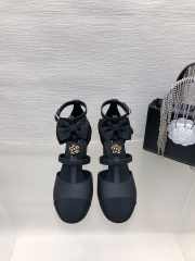 Chanel bow high heel In black 6.5cm - 6