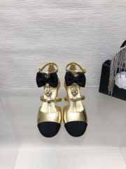 Chanel bow high heel In gold metallic 6.5cm - 5