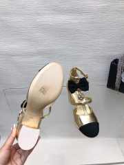 Chanel bow high heel In gold metallic 6.5cm - 2