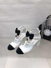 Chanel bow high heel in white 6.5cm - 1