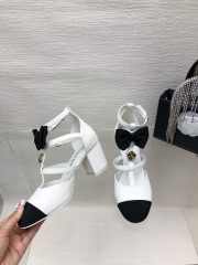 Chanel bow high heel in white 6.5cm - 3