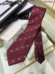 Gucci Bee Web Striped Silk Wool Tie In Red - 1