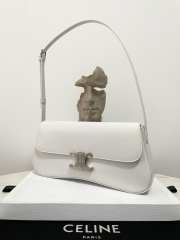 Celine Lola White Bag In Shiny Calfskin Blanc De Blanc 28x12x5cm - 3