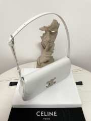 Celine Lola White Bag In Shiny Calfskin Blanc De Blanc 28x12x5cm - 5