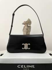 Celine Lola Black Bag In Shiny Calfskin Blanc De Blanc 28x12x5cm - 1