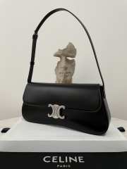 Celine Lola Black Bag In Shiny Calfskin Blanc De Blanc 28x12x5cm - 4