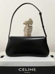 Celine Lola Black Bag In Shiny Calfskin Blanc De Blanc 28x12x5cm - 2