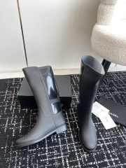 Chanel calf-high waterproof boots black  - 5