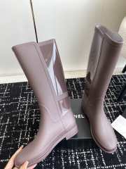 Chanel calf-high waterproof boots pink - 3