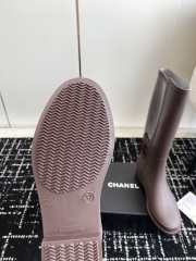 Chanel calf-high waterproof boots pink - 4