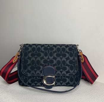 Coach Soft Tabby Shoulder Bag In Signature Denim 26x16.5x9cm