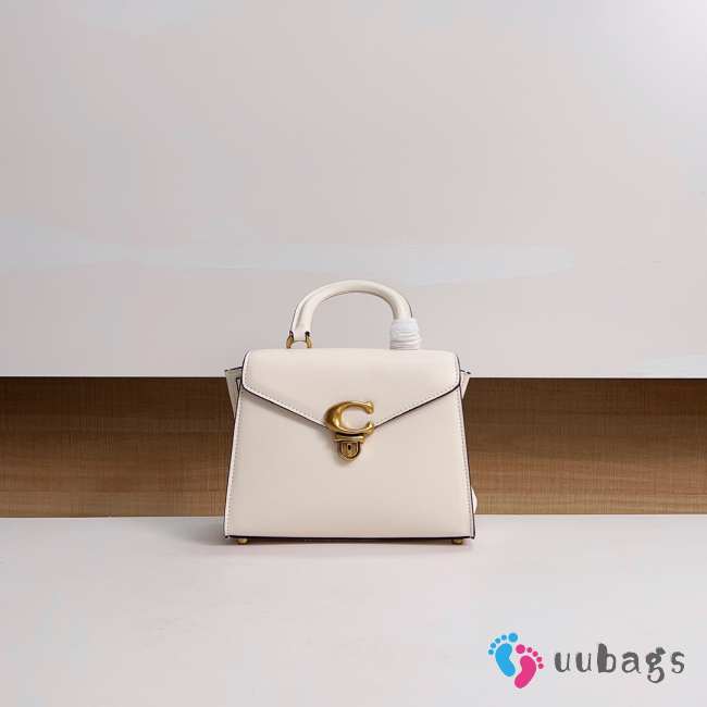 Coach Sammy Top Handle In Signature Canvas Bag White 24x18.5x11cm - 1