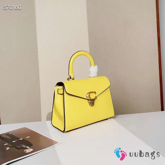 Coach Sammy Top Handle In Signature Canvas Bag Yellow 24x18.5x11cm - 1