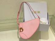 Dior Saddle Rodeo Pouch Bag Melocoton Pink Goatskin 20x15x4cm - 1