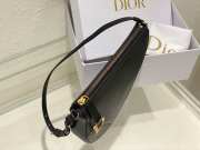 Dior Saddle Rodeo Pouch Bag Black Goatskin 20x15x4cm - 6