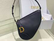 Dior Saddle Rodeo Pouch Bag Black Goatskin 20x15x4cm - 2