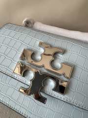 Tory Burch Eleanor Embossed Shoulder Bag In Light Blue 19x14x7cm - 5