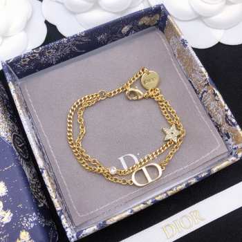 Dior Gold Petit CD Double Bracelet