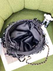 Chanel S22 Coco Pearl Shopping Tote Bag In Black 38x36x5cm - 4